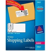 Avery Shipping Labels with TrueBlock Technology, 2 x 4, White, 1000 Labels 5163